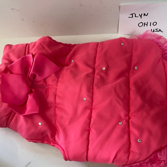 Smoochie Pooch puffer hot pink coat size Med - Picture 1 of 5